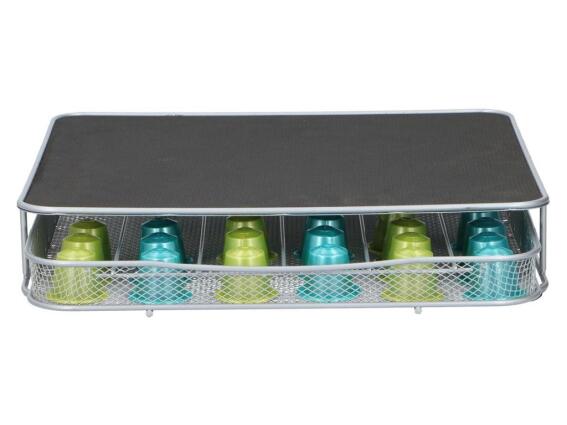 Μεταλλικό Συρτάρι Οργανωτής για 60 Κάψουλες καφέ Espresso, 32x29x6 cm, Capsule drawer