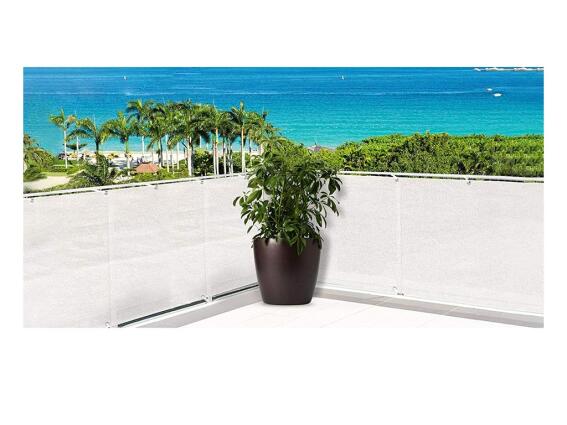 Προστατευτικό Πανί για κάλυψη για το μπαλκόνι και την βεράντα σε λευκό χρώμα, 300x90 cm