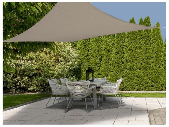 Aria Trade Αντηλιακή Τετράγωνη Τέντα Σκίαστρο 3x3m Σκούρο Μπεζ