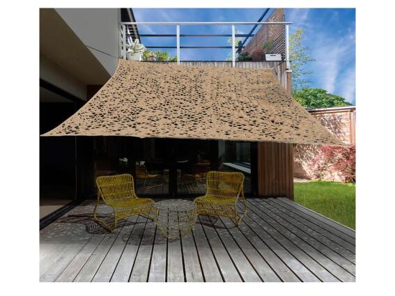 Αντηλιακή  Τετράγωνη Τέντα Σκίαστρο Στρατιωτικού τύπου Camouflage, σε Μπεζ χρώμα, 2x3m