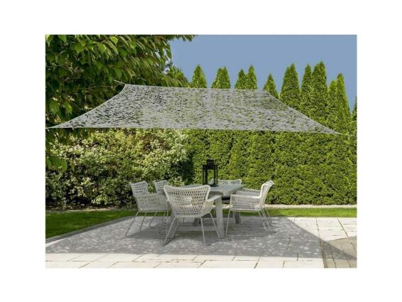 Aria Trade Αντηλιακή Τετράγωνη Τέντα Σκίαστρο Στρατιωτικού Τύπου Καμουφλάζ 3x3m Γκρι