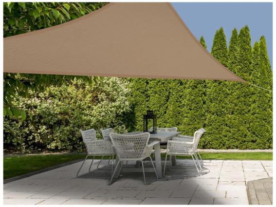 Aria Trade Αντηλιακή Τετράγωνη Τέντα Σκίαστρο 3.6x3.6x3.6M Καφέ