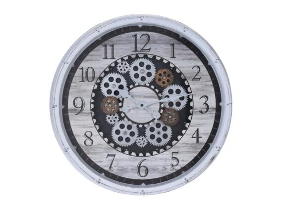 Αναλογικό Πλαστικό Ρολόι Τοίχου XL με διάμετρο 48cm σε 2 αποχρώσεις, 48x48x8cm Λευκό