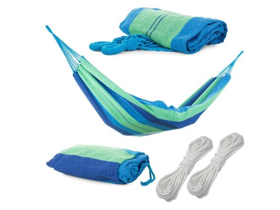 Αιώρα για τον Κήπο και το Camping σε μπλε χρώμα, 200x80 cm, Hammock multicolor stripes