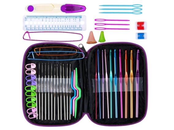 Σετ Εργαλεία για Πλέξιμο 50 τεμαχίων σε θήκη μεταφοράς, Crochet kit