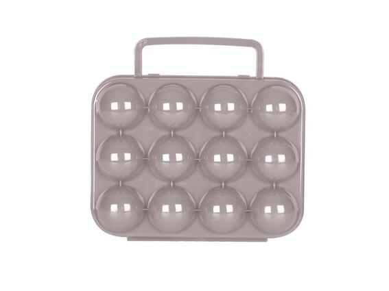 Αυγοθήκη 12 θέσεων με λαβή, 22x21x8 cm, Egg tray Γκρι
