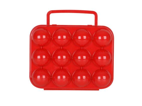 Αυγοθήκη 12 θέσεων με λαβή, 22x21x8 cm, Egg tray Κόκκινο