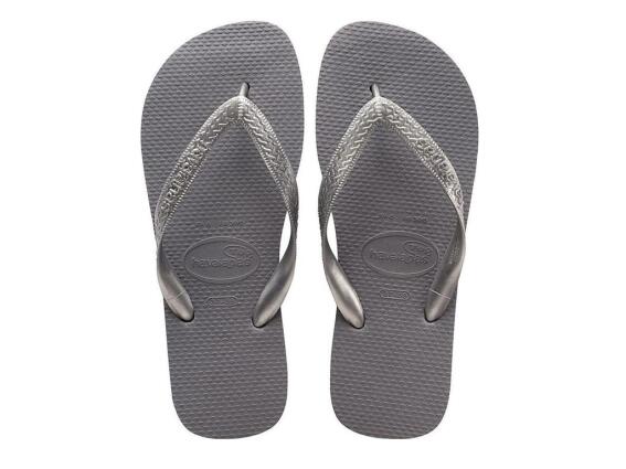 Havaianas Γυναικείες Σαγιονάρες, Flip Flops, σε Ασημί χρώμα, Top Tiras 37/38