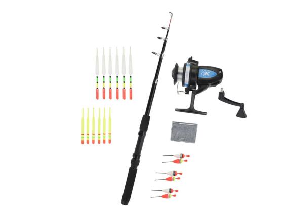 Σετ Ψαρέματος Αλιείας 120 τεμαχίων με Τηλεσκοπικό καλάμι, Καρούλι ψαρέματος, Δολώματα και Αγκίστρια