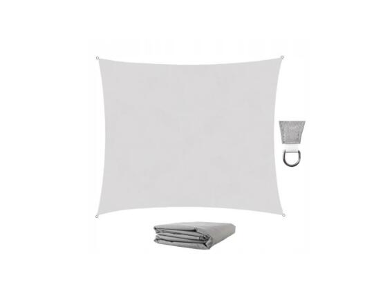 Αντηλιακή Τετράγωνη Τέντα Σκίαστρο από πολυεστέρα σε γκρι χρώμα, 3x2 m, Square shade cloth