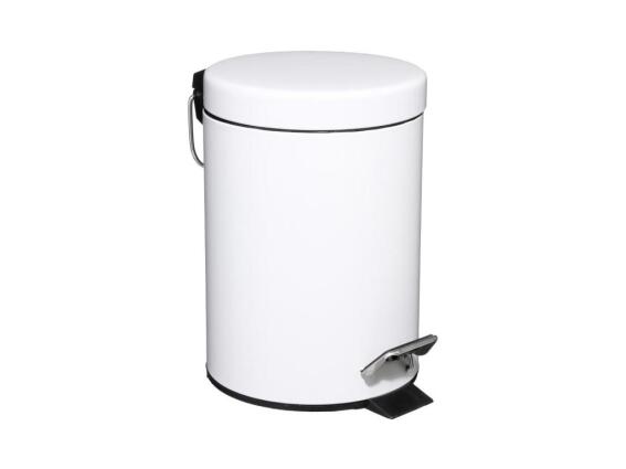 Aria Trade Μεταλλικό Καλαθάκι Μπάνιου 3lt Λευκό 100132