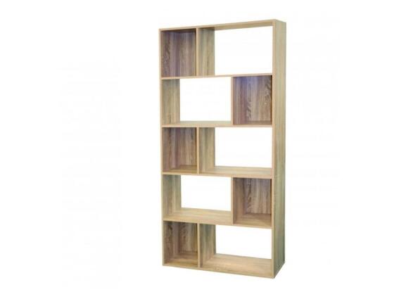 Έπιπλο Ξύλινη Βιβλιοθήκη με 5 Ράφια σε αποχρώσεις φυσικού ξύλου, 83x23x173cm