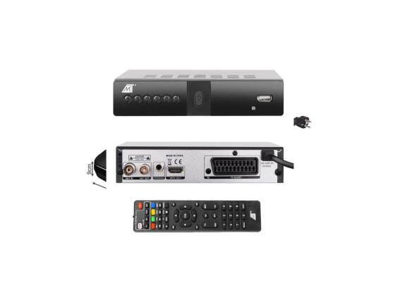 Ψηφιακός Αποκωδικοποιητής MPEG-4 DVB-T2  FULL HD 1080, 17x19x3.5 cm