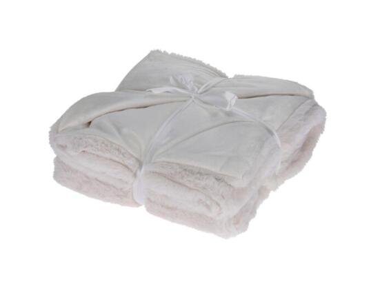 Διακοσμητικό Ριχτάρι Κουβέρτα Καναπέ από Πολυεστέρα σε Γήινα χρώματα, 130x180 cm Λευκό