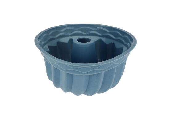 Αντικολλητική Φόρμα για Κέικ από σιλικόνη, 24cm, Silicone baking mold Γαλάζιο