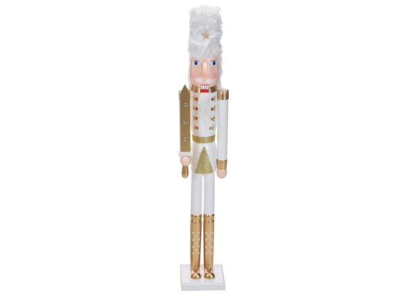 Χριστουγεννιάτικος Ξύλινος Καρυοθραύστης Στρατιώτης ύψους 106cm σε 2 σχέδια, Nutcracker Σπαθί
