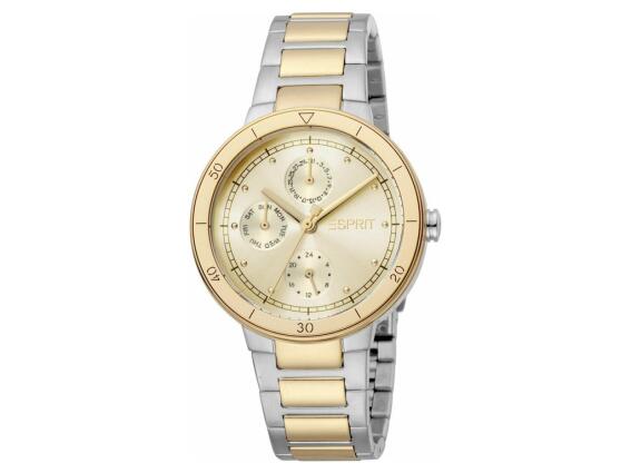 Esprit Γυναικείο Ρολόι χειρός με δίχρωμο μπρασελέ και χρονογράφους, ES1L226M0045