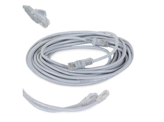 Καλώδιο Δικτύου Ethernet CAT 5E Rj45 UTP μήκους 10 μέτρων σε γκρι χρώμα, Cable