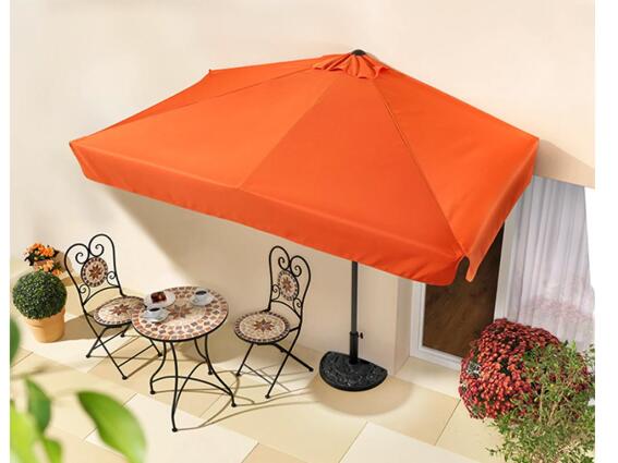 Ομπρέλα Κήπου Ορθογώνια με πανί από Πολυεστέρα σε χρώμα Τερακότας, 228x255x134 cm