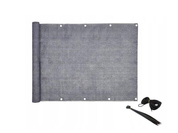 Κάλυμμα για Κάγκελα Μπαλκονιού σε Γκρι Χρώμα, 1x5m