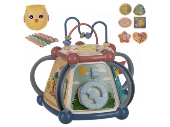 Παιδικός Εκπαιδευτικός Κύβος Πολλαπλών Δραστηριοτήτων 8 σε 1 με φώς, 22x22x20 cm