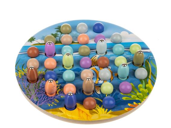 Ξύλινο Παιχνίδι Ψαρέματος με Μαγνήτες, 22x22x1 cm