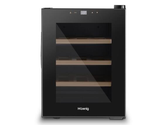 H.Koenig AGE12 Ψυγείο Συντηρητής Κρασιών 31L για 12 Φιάλες με Οθόνη Led 34.5x48x47 cm