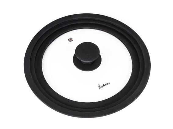 Luigi Ferrero Γυάλινο Καπάκι για Σκεύη διαμέτρου 20/22/24 cm με Δαχτυλίδι Σιλικόνης, FR-2024SB