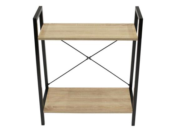 Μεταλλική Ραφιέρα με 2 ξύλινα ράφια, 60x27x70 cm, Metal Shelf