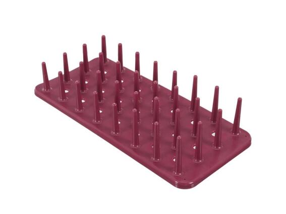 Πλαστική Πιατοθήκη Στεγνωτήριο Πιάτων και ποτηριών 33x15x6 cm, Glass Drainer Μπορντώ