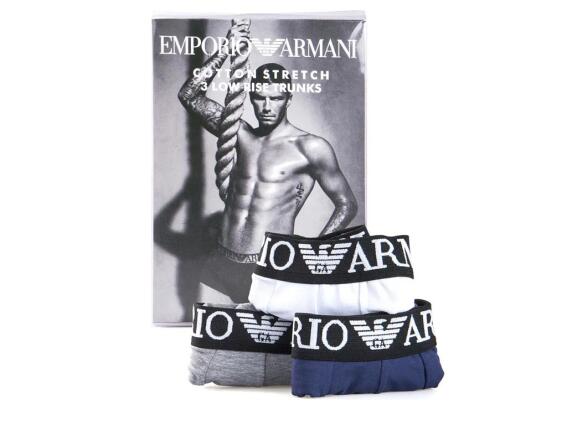 Emporio Armani Σετ Ανδρικά Μποξεράκια 3 τεμαχίων με λάστιχο σε 3 χρώματα, AR9701663 Xlarge