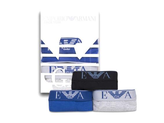 Emporio Armani Σετ Ανδρικά Μποξεράκια 3 τεμαχίων με λάστιχο σε 3 χρώματα, AR7495691 XLarge