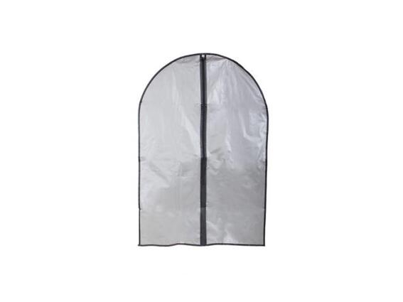 Θήκη Φύλαξης για Κουστούμια και Φορέματα Υφασμάτινη με Φερμουάρ, 60x137 cm Ασημί