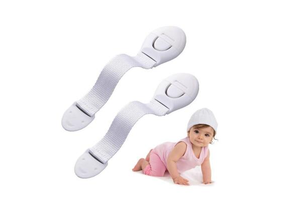 Σετ Ασφάλειες 2 τεμαχίων για Ντουλάπια, Πόρτες και Ψυγείο μήκους 20 cm, σε Λευκό χρώμα