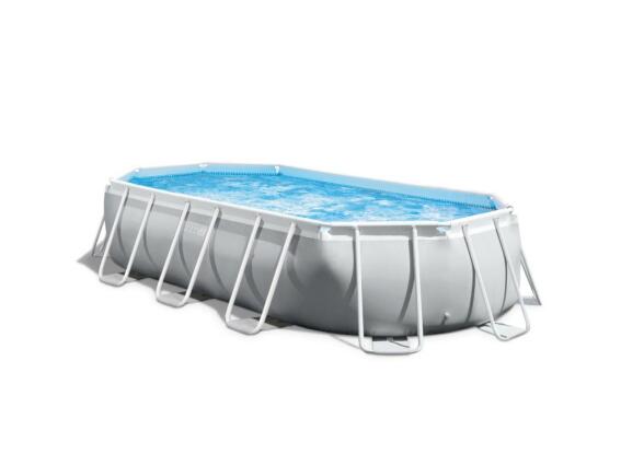 Intex Prism Frame Oβάλ Πισίνα για Εσωτερικό Χώρο 18.202lt, 610 x 305 x 122 cm