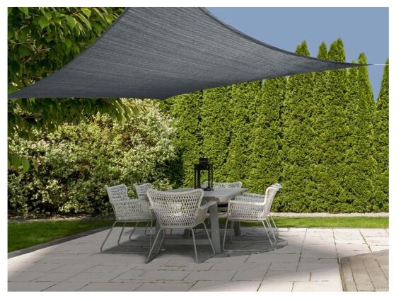 Aria Trade Αντηλιακή Τετράγωνη Τέντα Σκίαστρο 3x3m Γκρι Σκούρο