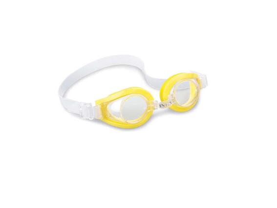 Intex Παιδικά Γυαλιά Κολύμβησης Πισίνας Θαλάσσης με Λουράκι Σιλικόνης, 55602 Κίτρινο