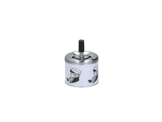 Αντιανεμικό Σταχτοδοχείο Τασάκι Μεταλλικό με κουμπί πίεσης, 9.3x7.5x12cm Καπετάνιος