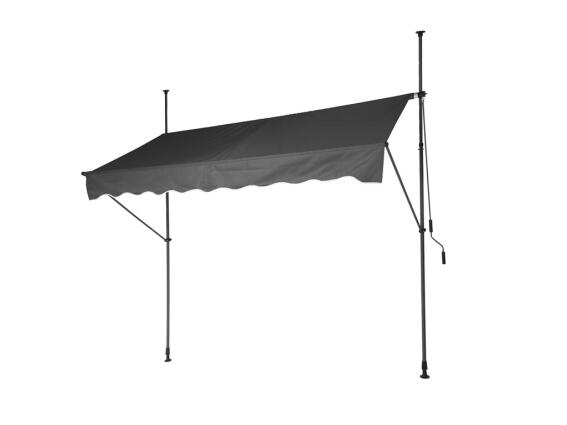 Πτυσσόμενη Γκρι Τέντα Συρόμενη χειροκίνητη, διαστάσεων 250x120 cm