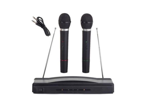 Aria Trade Συσκευή για Καραόκε με 2 Ασύρματα Μικρόφωνα Μαύρο