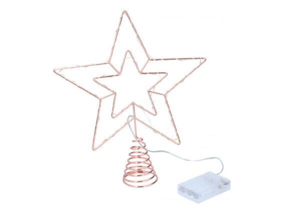 Christmas Gifts Χριστουγεννιάτικη Κορυφή Δέντρου Αστέρι με Φωτάκια Μπαταρίας 30cm 25235