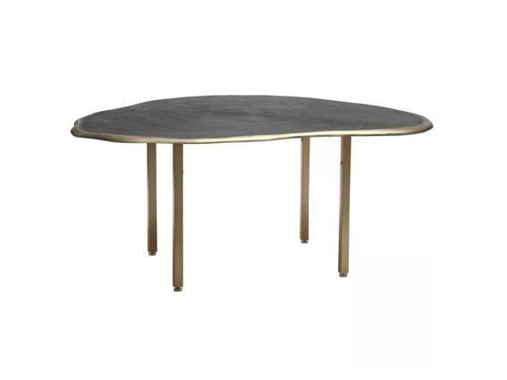 Μεταλλικό Τραπεζάκι Σαλονιού σε σχήμα κορμού δέντρου με μεταλλική, 87x58x37 cm, Side Table