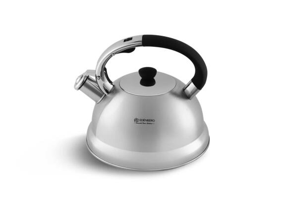Edenberg Τσαγιέρα από Ανοξείδωτο Ατσάλι χωρητικότητας 3L με σφυρίχτρα σε Ασημί χρώμα, ΕΒ-2446
