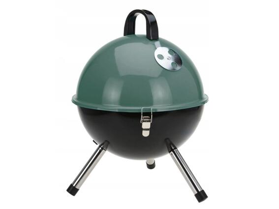 Aria Trade Στρογγυλή Φορητή Ψησταριά Μπάρμπεκιου με Σχάρα και Καπάκι 31cm Πράσινο