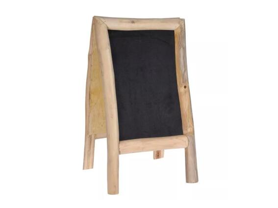 Ξύλινος Μαυροπίνακας Κιμωλίας με Σκελετό και Βάση σε Φυσικό Χρώμα, 70x40cm