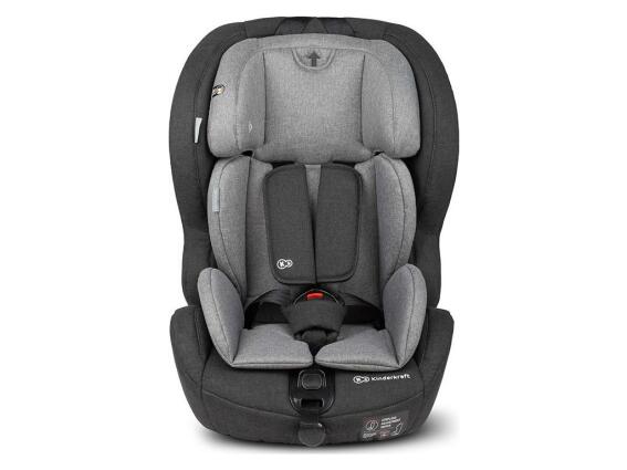 Kinderkraft καθισματάκι αυτοκινήτου για παιδιά 9-36 Kg, Isofix, σε μαύρο-γκρι χρώμα, 44x60-77x48cm
