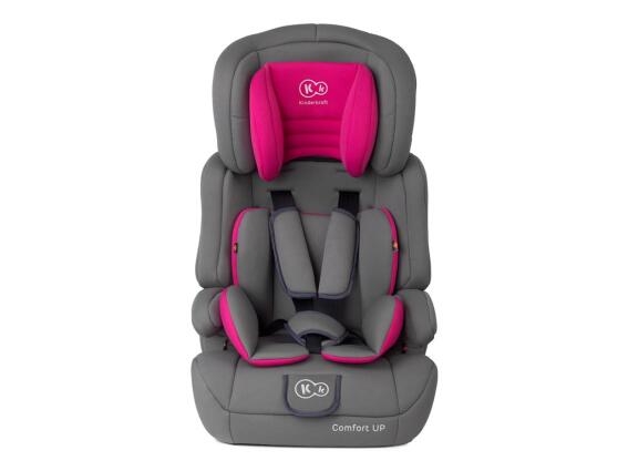 Kinderkraft καθισματάκι αυτοκινήτου για παιδιά 9 έως 36 Kg, Isofix, σε γκρι-ροζ χρώμα, 37x42x66 cm