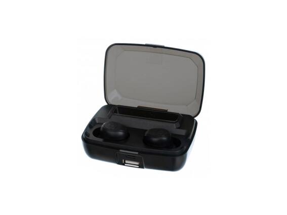 In-ear Bluetooth 4.1 Handsfree Ασύρματα Ακουστικά με Θήκη Φόρτισης, σε μαύρο χρώμα, 5.5x8.5x3 cm