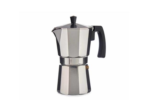 Aria Trade Καφετιέρα Μπρίκι για Espresso Αλουμινίου για 6 Φλυτζάνια Καφέ 18x10x19cm Ασημί