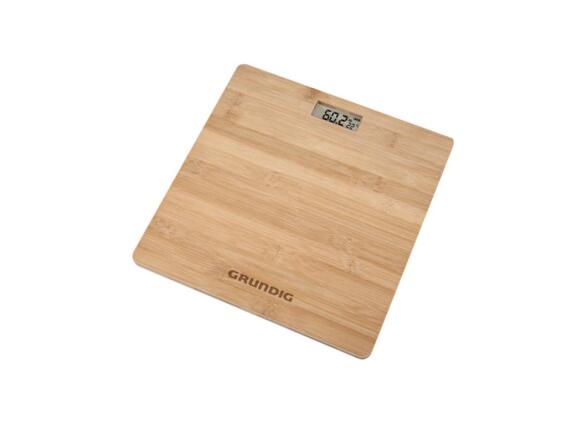 Grundig ψηφιακή ζυγαριά μπάνιου από bamboo έως 180Kg με LCD οθόνη, 28x28x3 cm, 47741